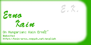 erno kain business card